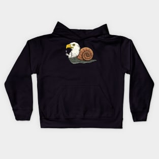 Hungry Eagle Snail Kids Hoodie